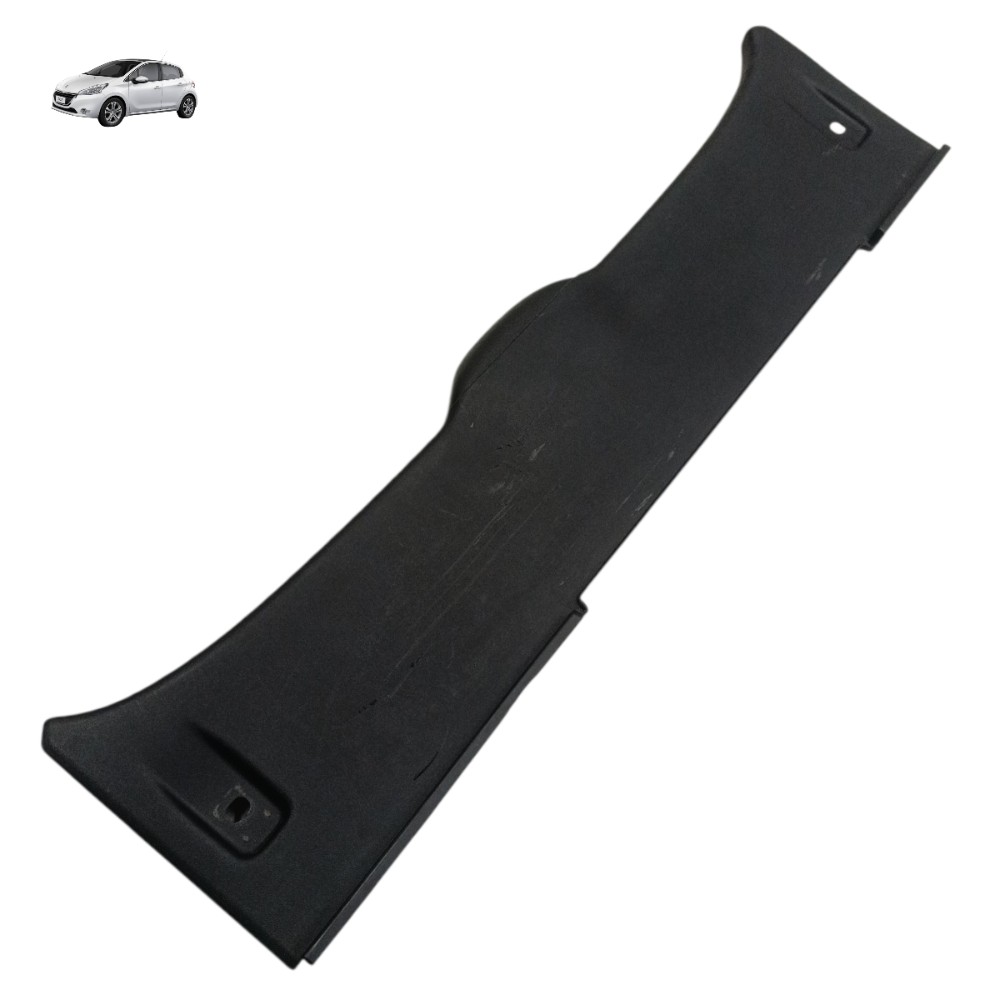 Acabamento Soleira Porta Malas Peugeot 208 2014 2015 Riscos Preto