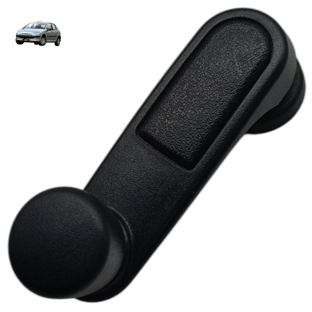 Manivela Ajuste Vidro Peugeot 206 207 2007 2008 2009 2010 11 Preto 1