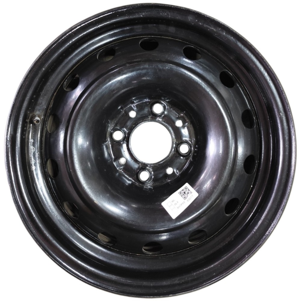 Roda Ferro Aro 15 4×108 Linha Peugeot Citroen Ford Preto