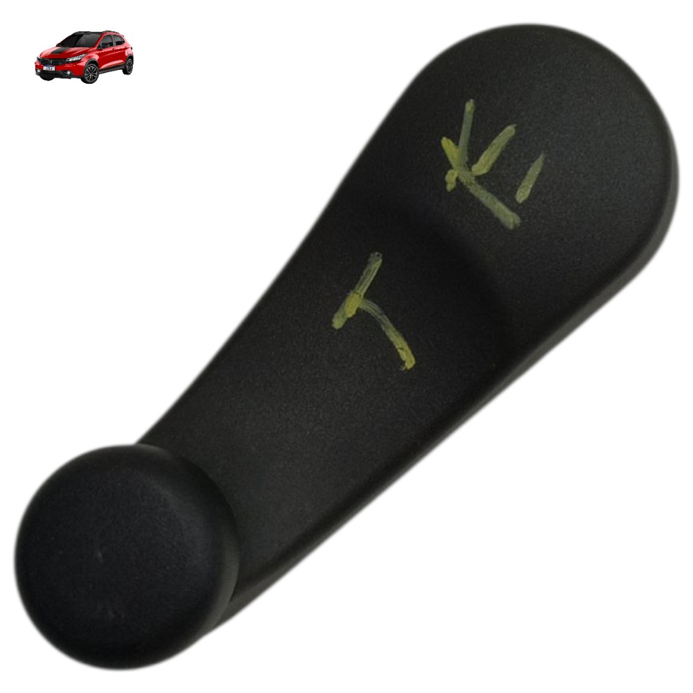 Manivela Vidro Porta Traseira Fiat Argo 2022 2021 2020 2019 Preto 1