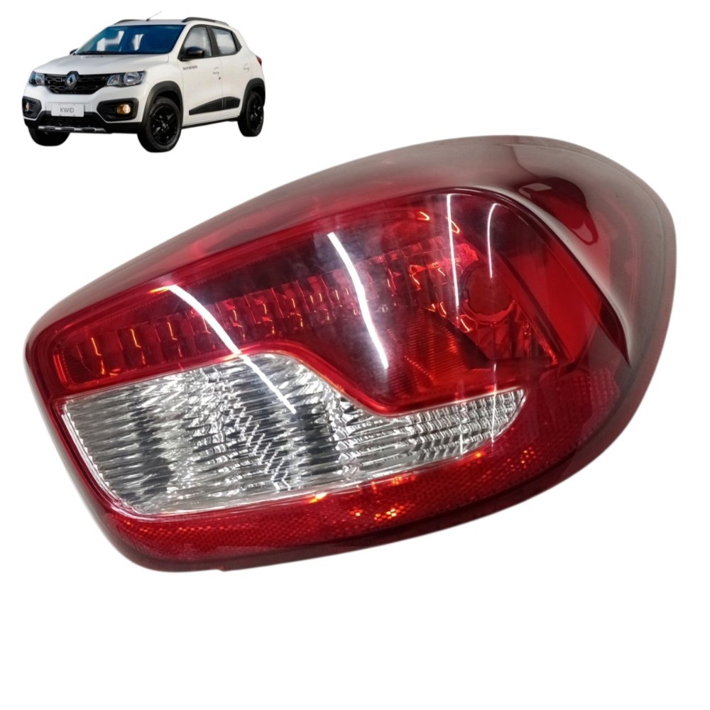 Lanterna Direita Renault Kwid 2017 2018 2019 2020 2021 Direito/passageiro Vermelho/transparente