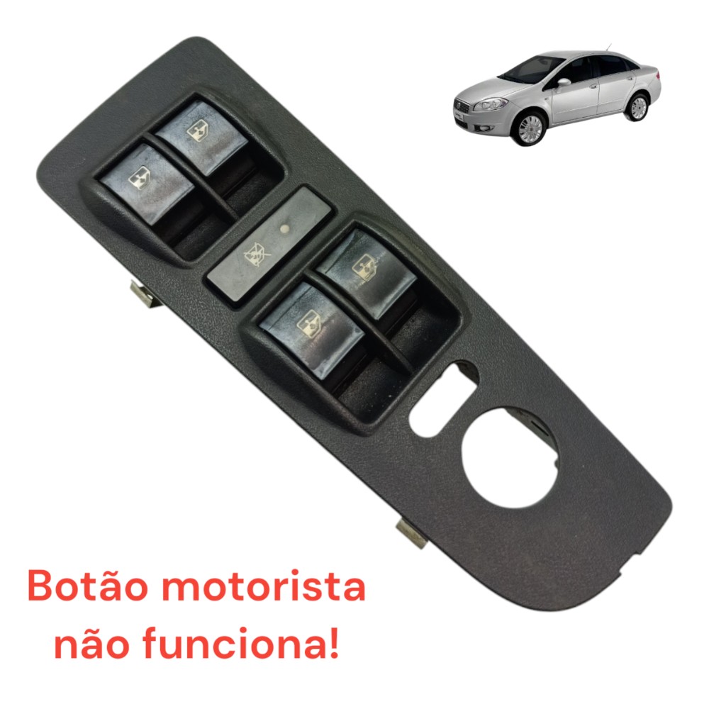 Comando Vidro Elétrico Dianteiro Esquerdo Fiat Linea 2010 1