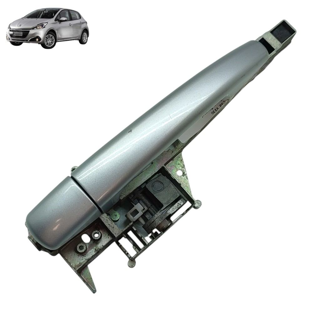Maçaneta Externa Porta Traseira Esquerda Peugeot 308 2011 12 Prata 1
