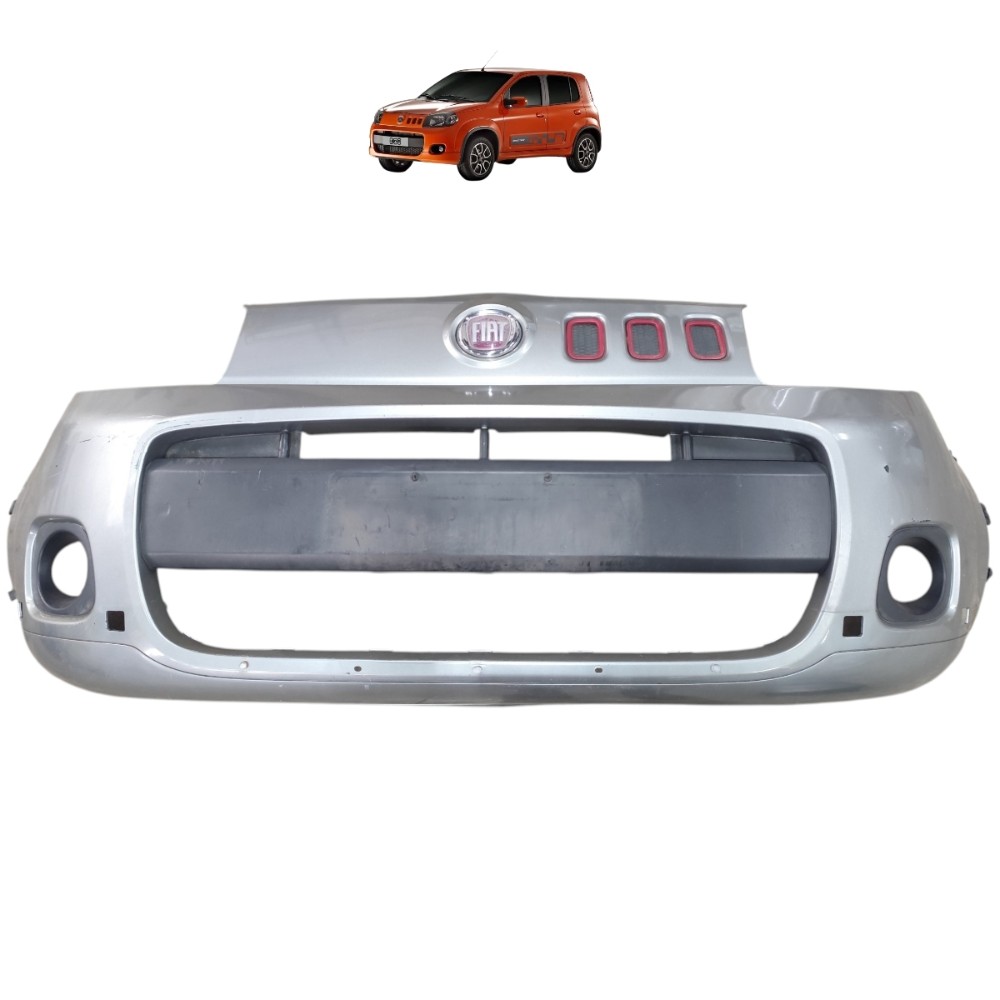Parachoque Dianteiro Fiat Uno Sporting 2011 2012 13 Detalhe Cinza 1