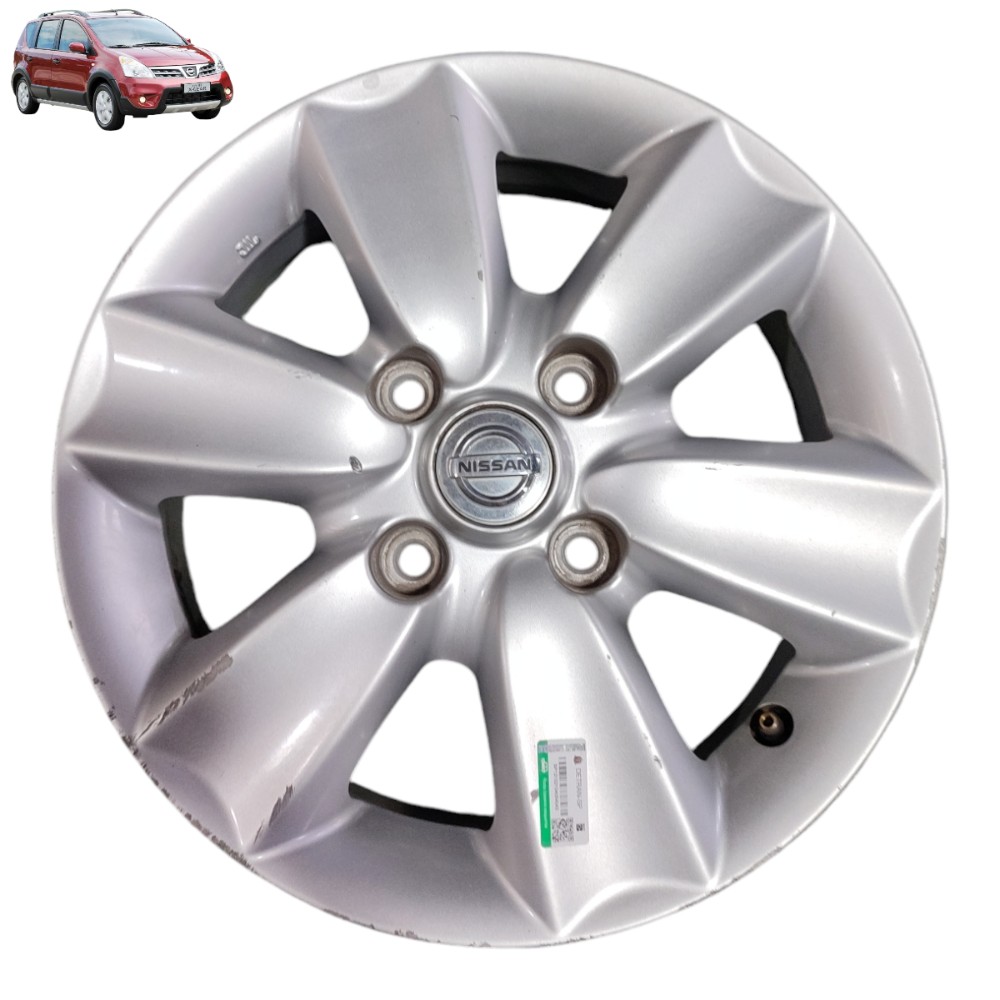 Jogo Roda Aro 15 4×114 Nissan Livina Tiida 2012 2013 Detalhe Cinza 3