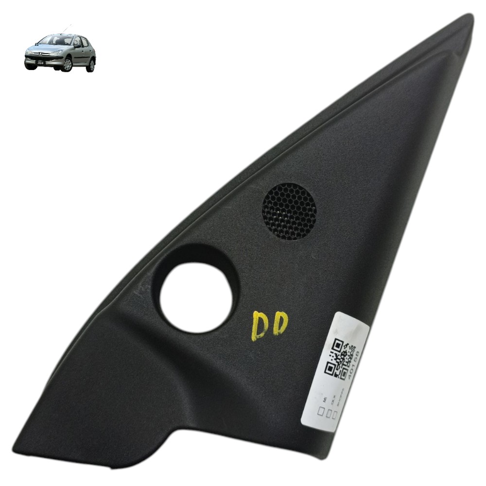 Acabamento Interno Retrovisor Direito Peugeot 206 2007 2008 Preto 1