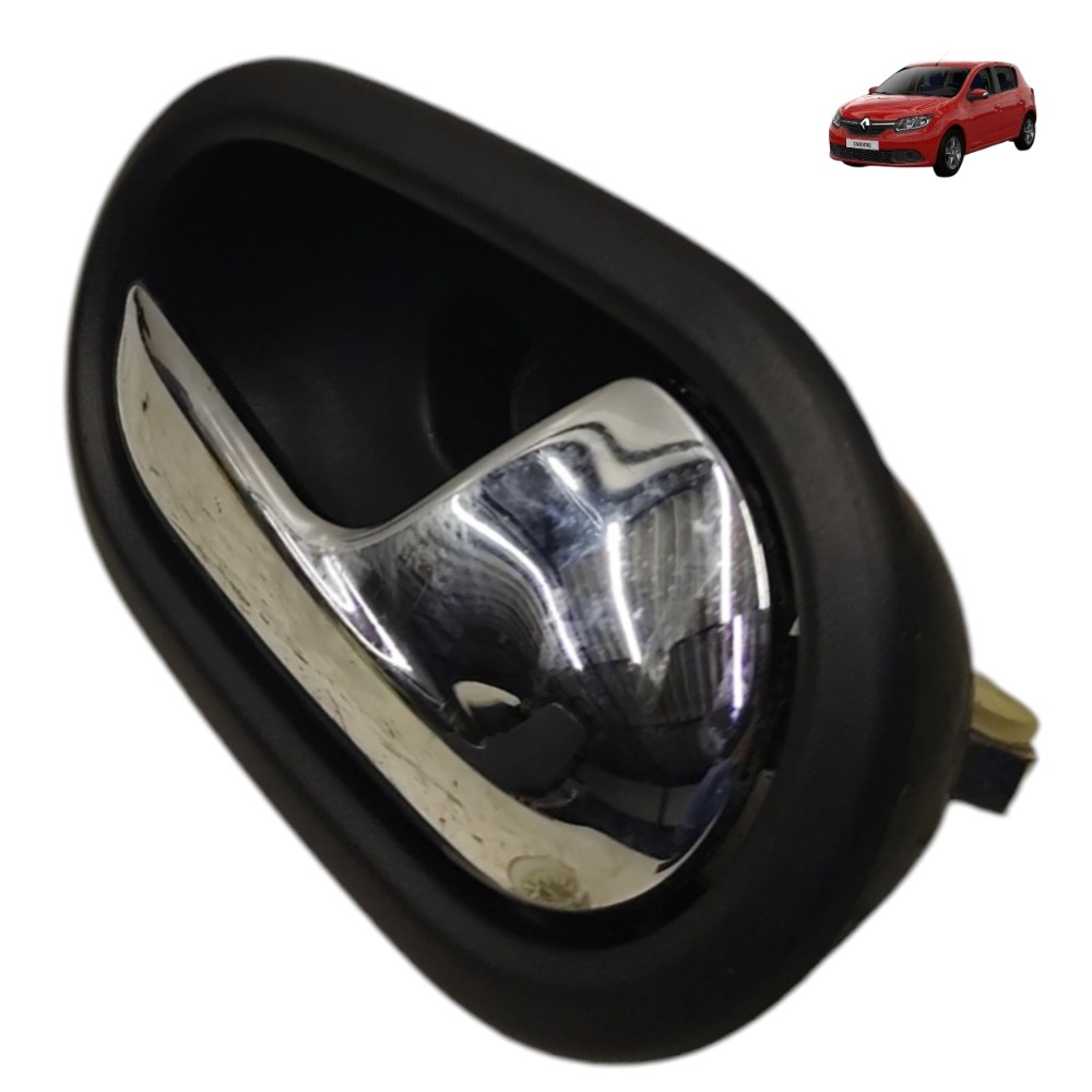 Maçaneta Interna Direito Renault Sandero 2016 2017 2018 Preto Dianteira/traseira 1