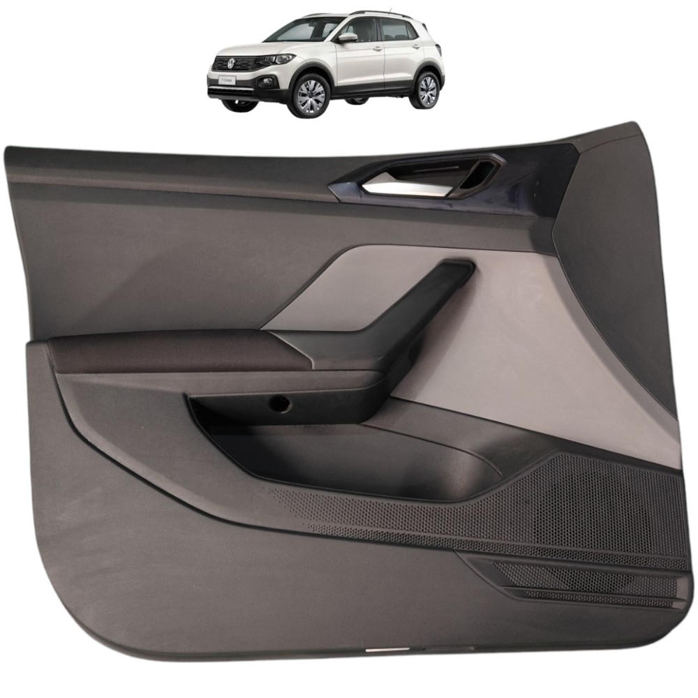 Forro Porta Dianteira Esquerda Vw Tcross 2022 Detalhe Azul Preto 1