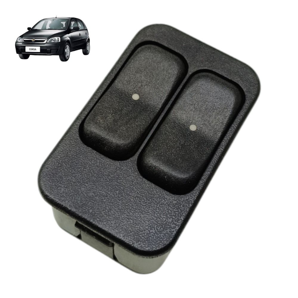 Botão Duplo Vidro Dianteiro Gm Corsa 2002 2003 2004 2005 1