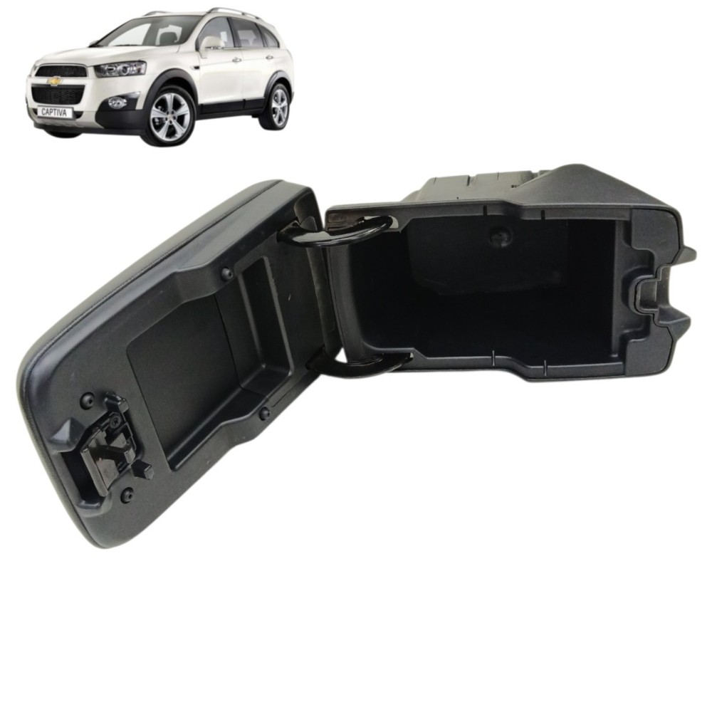 Apoio Braço Couro Console Central Gm Captiva 2011 2012 2013 Preto