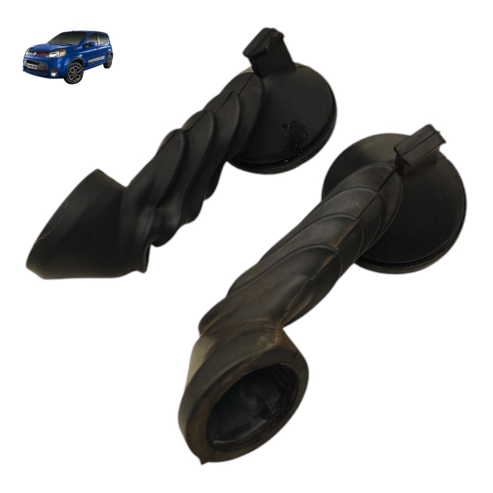 Par Coifa Chicote Porta Dianteira Fiat Uno Sporting 2011 12 Preto
