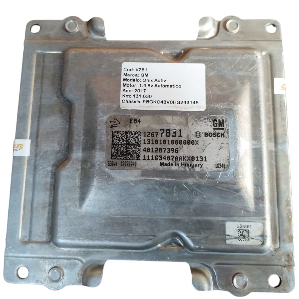 Kit Code Módulo Injeção Gm Onix 1.4 Automático 2017 2018 19 4