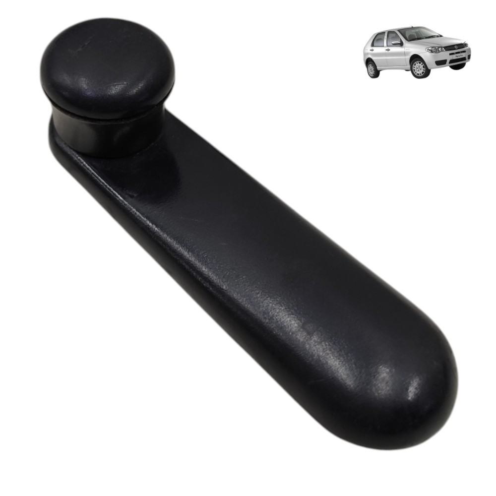 Par Manivela Vidro Porta Dianteira Fiat Palio Fire 2007 Preto