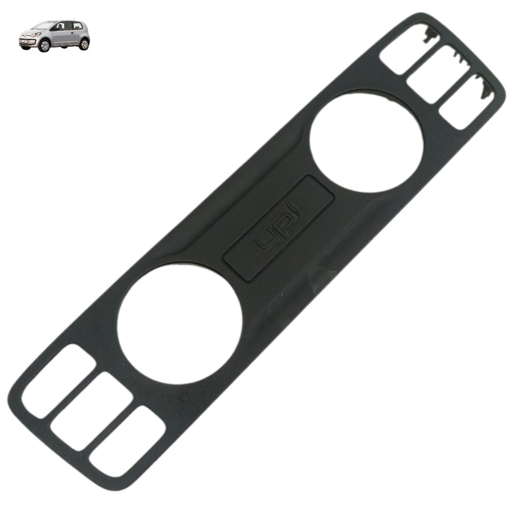 Moldura Radio Comando Ar Painel Vw Up 2014 2015 2016 2017 Preto 1