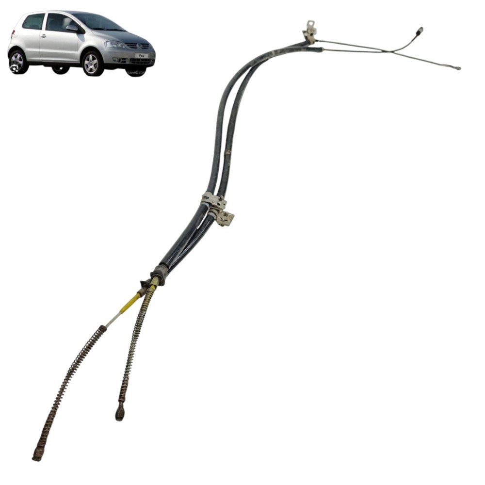 Par cabo aço freio mão vw Fox 2003 até 2008