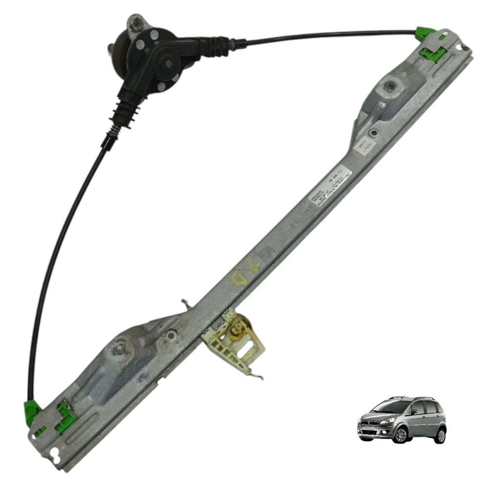 Máquina Vidro Manual Traseira Direita Fiat Idea 2013 2014 15