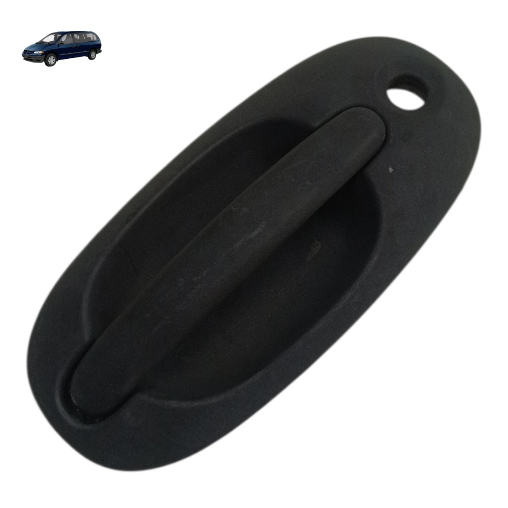 Maçaneta Externa Dianteira Direita Chrysler Caravan 2000 99 Preto Dianteira 1