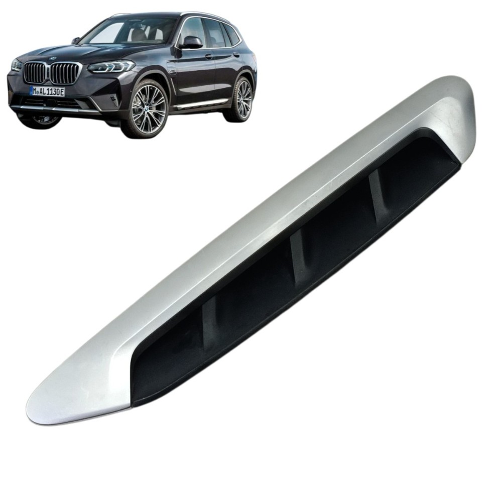 Acabamento Paralama Esquerdo Bmw X3 Híbrida 2023 2024 Preto/ Prata