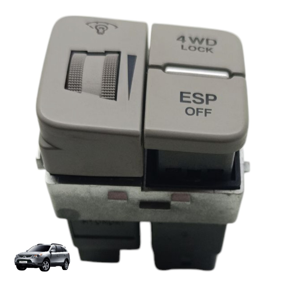 Botão Luz Painel E Off 4wd Esp Hyundai Veracruz 2008 2009 10 1