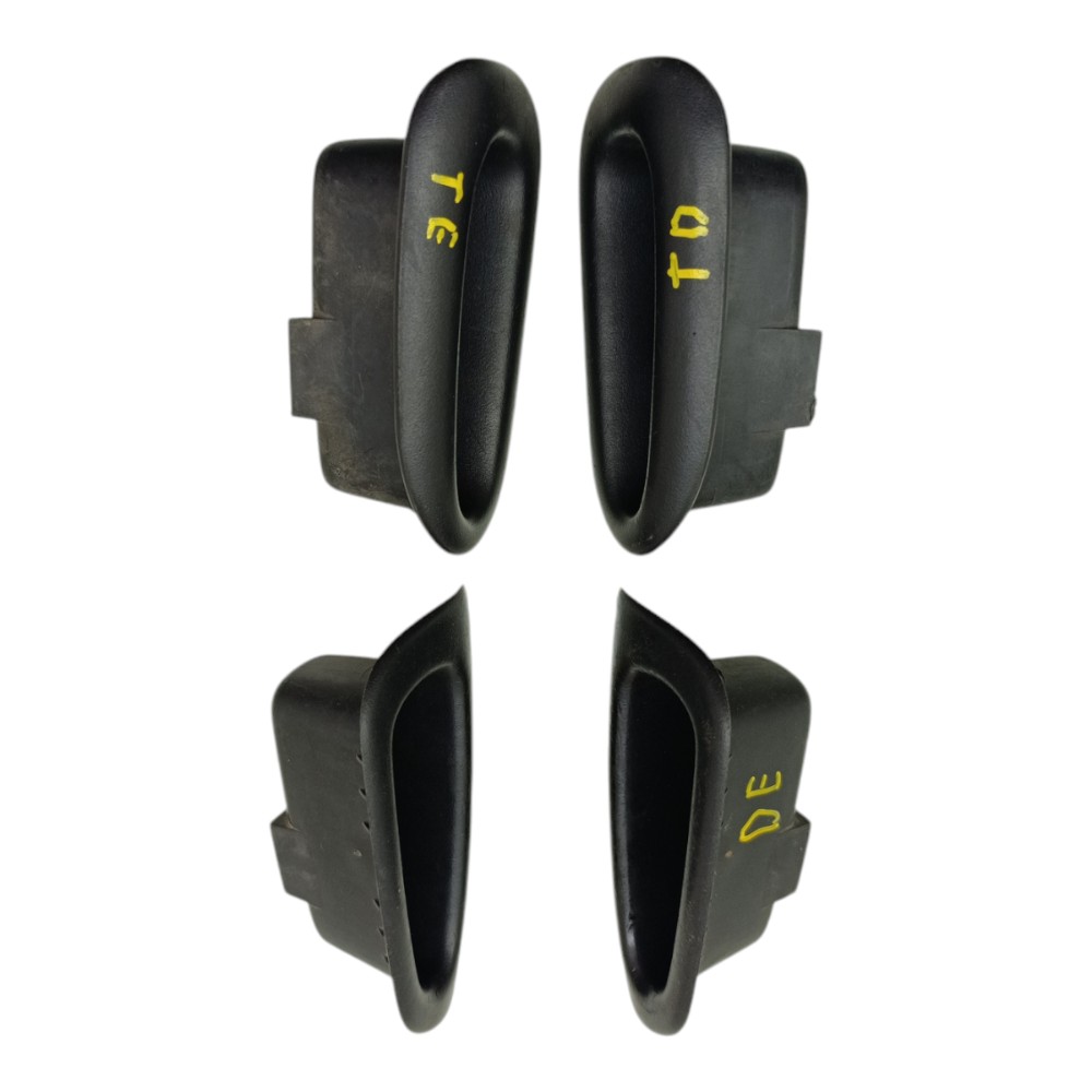 Kit Puxador Interno Porta Peugeot 206 2007 2008 2009 2010 Preto Dianteira/traseira 2