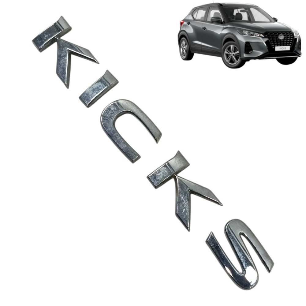 Emblema Letras Tampa Traseira Nissan Kicks 2024 2023 2022 Preto