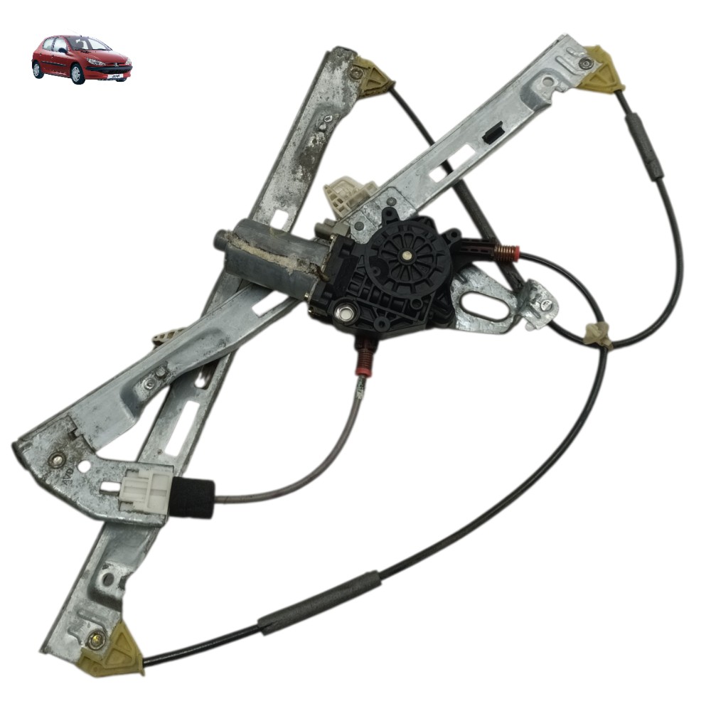 Motor máquina vidro dianteiro direito Peugeot 206 2001 2002 1