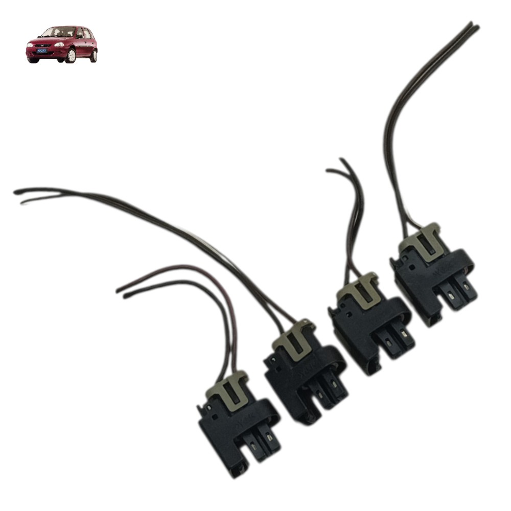 Jogo plug bico injetor GM Corsa 1.0 8V gasolina 2001 2000 99 1