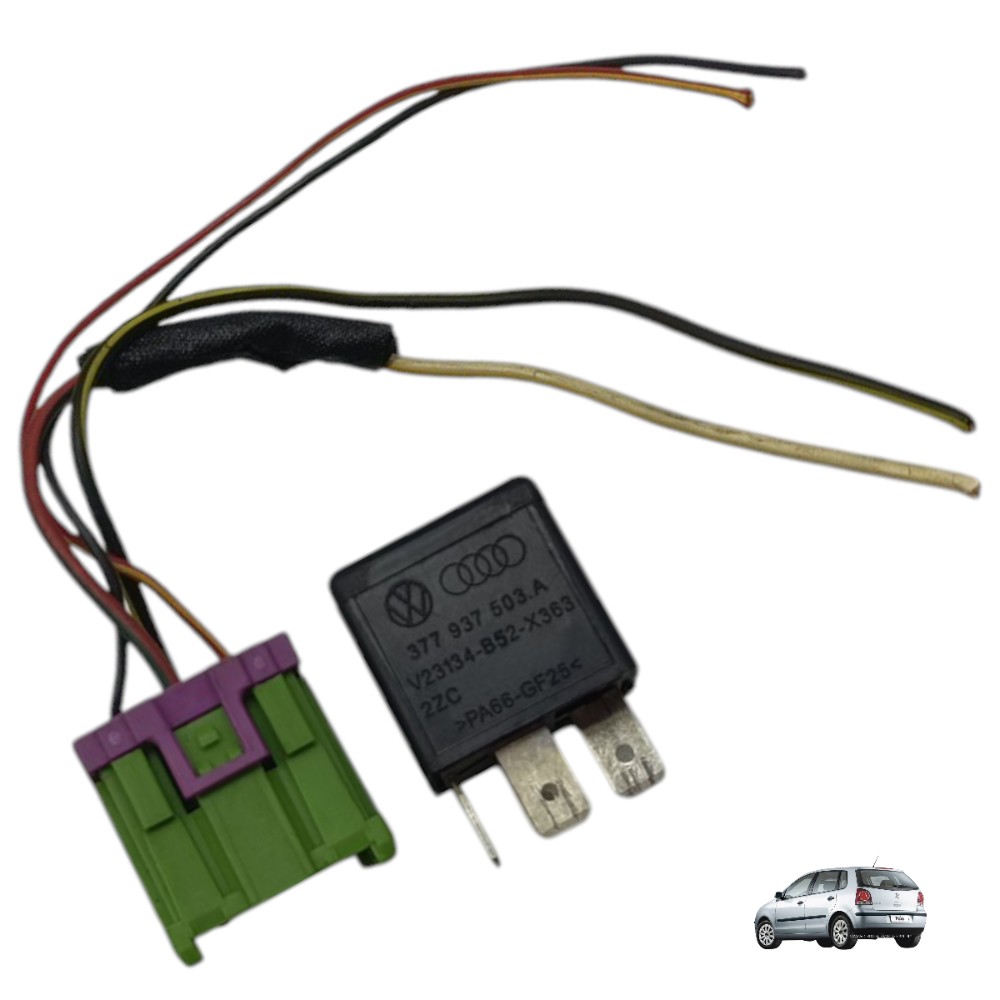 Conector Relé Auxiliar Bomba Ventilador Vw Polo Fox Saveiro 1