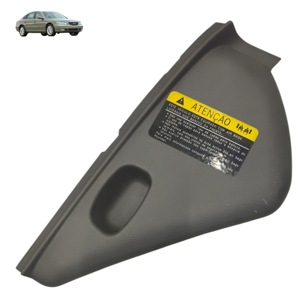 Acabamento Esquerdo Lateral Painel Hyundai Azera 2007 2008 Cinza