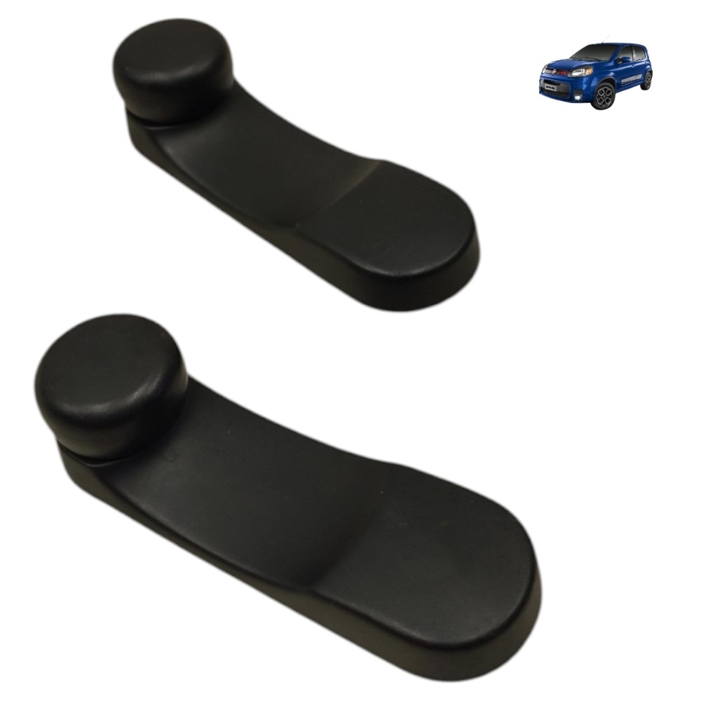 Par Manivela Vidro Porta Fiat Uno Sporting 2011 2012 2013 14 Preto 1