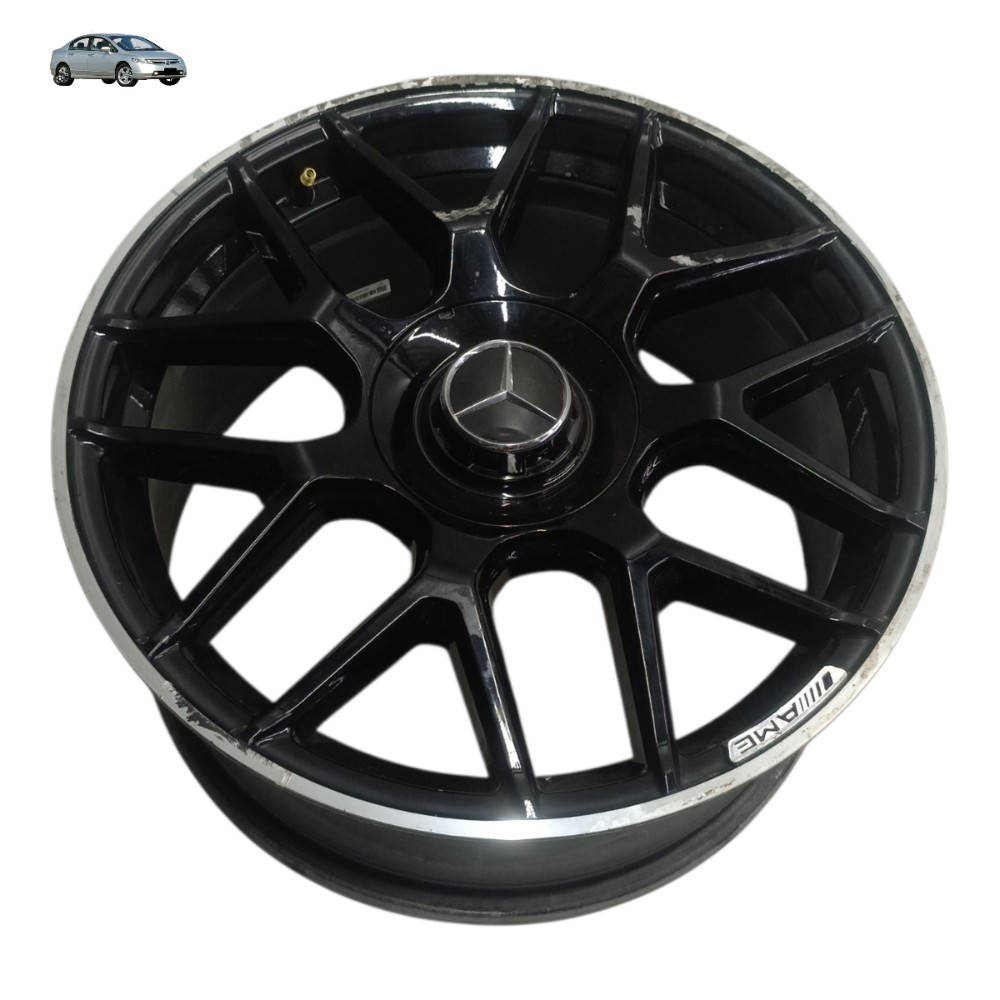 Roda Aro 19 5×112 Mercedes c230 2004 Reformar Preto 1