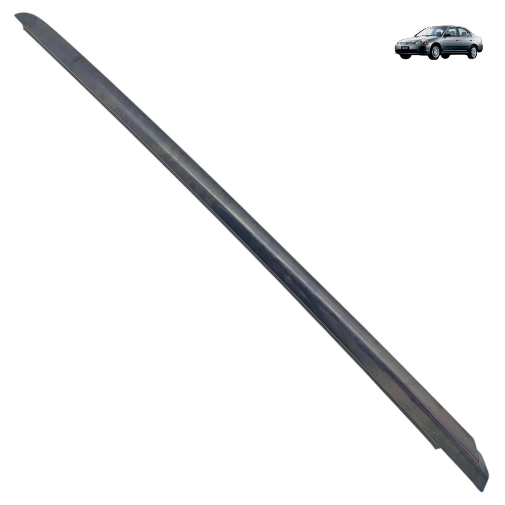 Friso Aplique Esquerdo Parabrisa Honda Civic G7 2001 2002 Preto 1