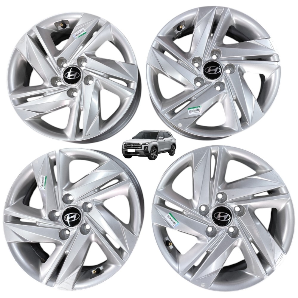 Jogo Roda Aro 16 5×114,3 Hyundai Creta I30 Elantra Sonata Grafite 1