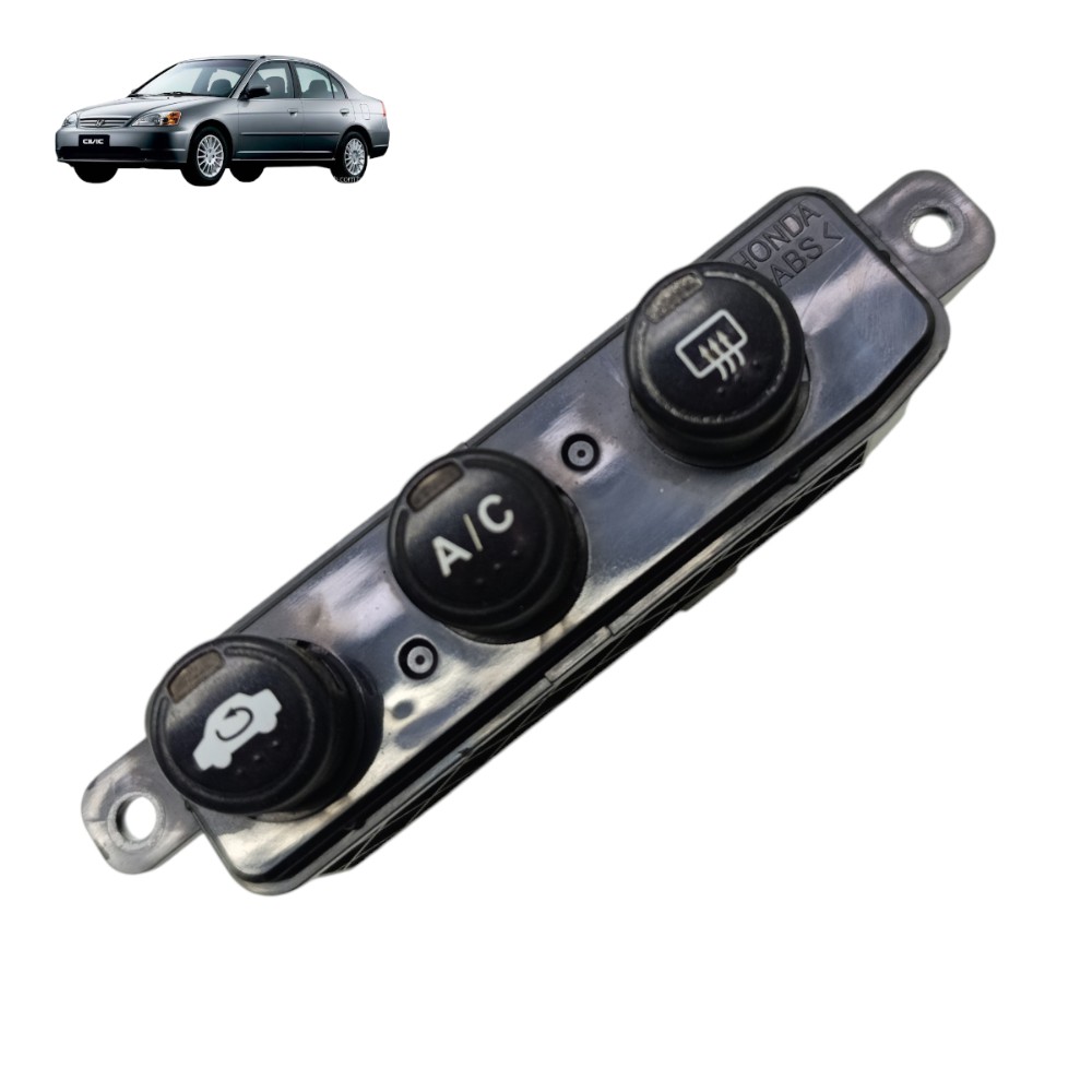 Botão Ar Condicionado Honda Civic G7 2001 2002 2003 2004 05 Preto 1