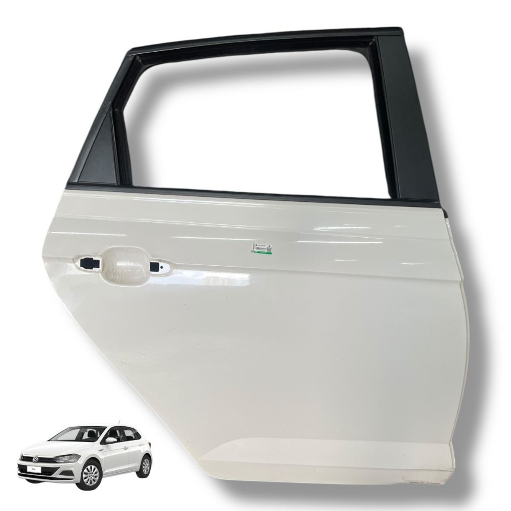 Porta Traseira Direita Vw Polo  2018 2019 2022 Traseira Direito Branco 1