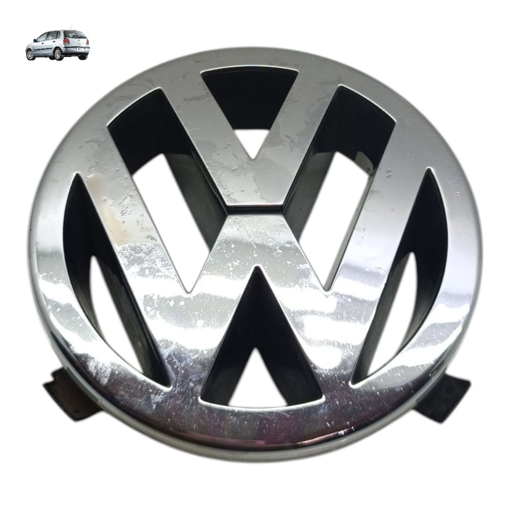 Emblema Grade Dianteira Com Detalhes Vw Polo 2008 2009 2010