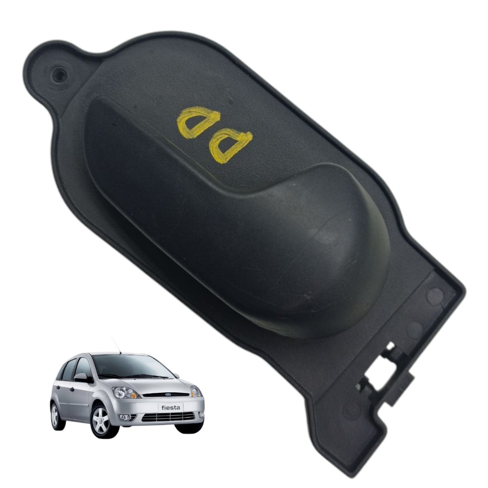 Maçaneta Interna Direita Ford Fiesta 2003 2004 2005 2006 07 Preto Dianteira/traseira 1