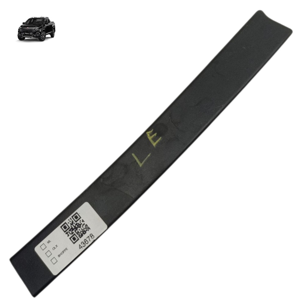 Aplique Friso Menor Esquerdo Teto Fiat Toro 2021 2020 2019 Preto 1
