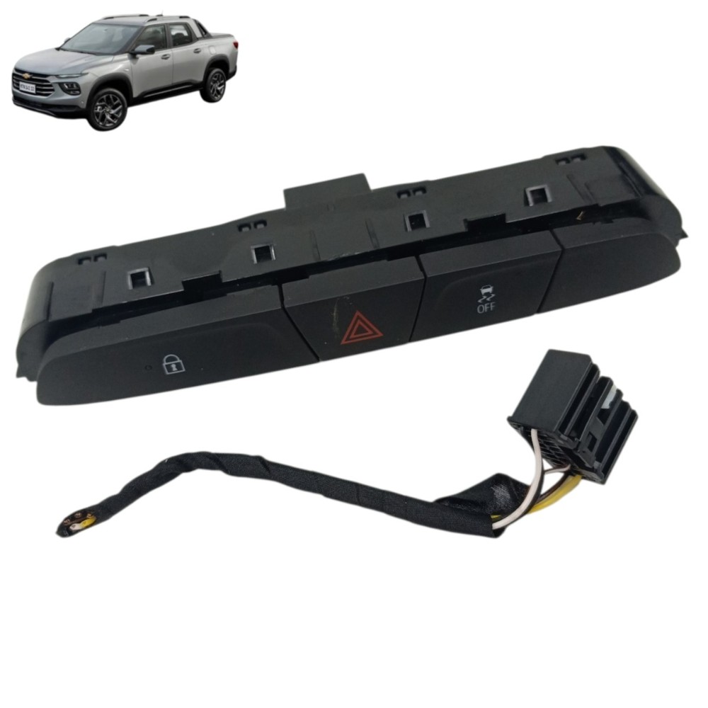 Botão pisca alerta trava com plug conector gm montana 2026