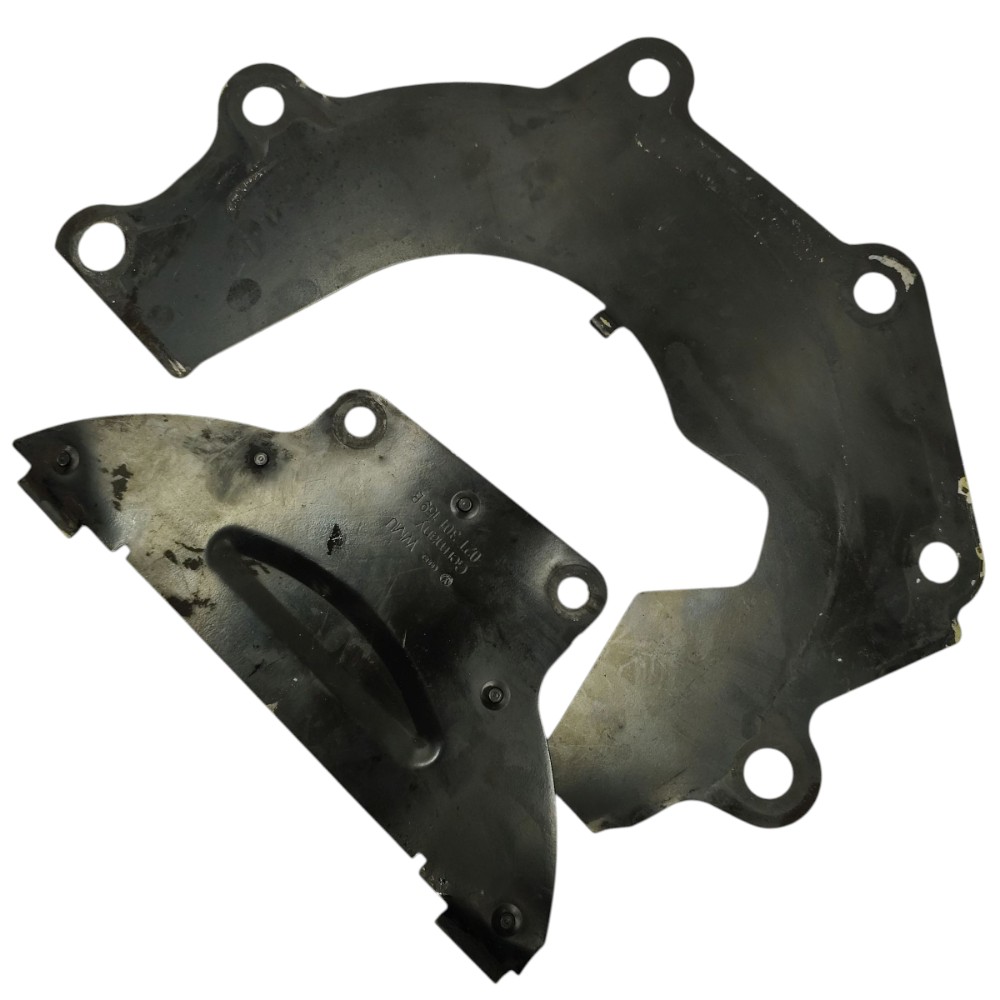 Par Flange Chapa Protetor Motor Vw Fox Polo 1.0 2009 2008 07 1