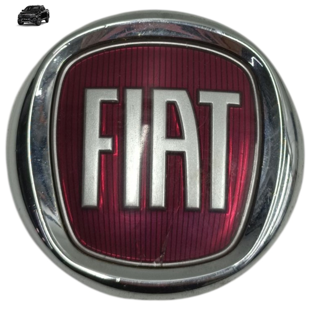 Emblema Fiat Parachoque Dianteiro Toro Palio Strada Uno Vermelho 1