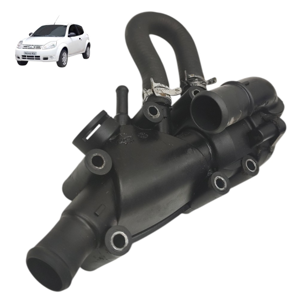 Carcaça válvula termostática Ford Ka 1.0 Zetec 2008 2009 10 1