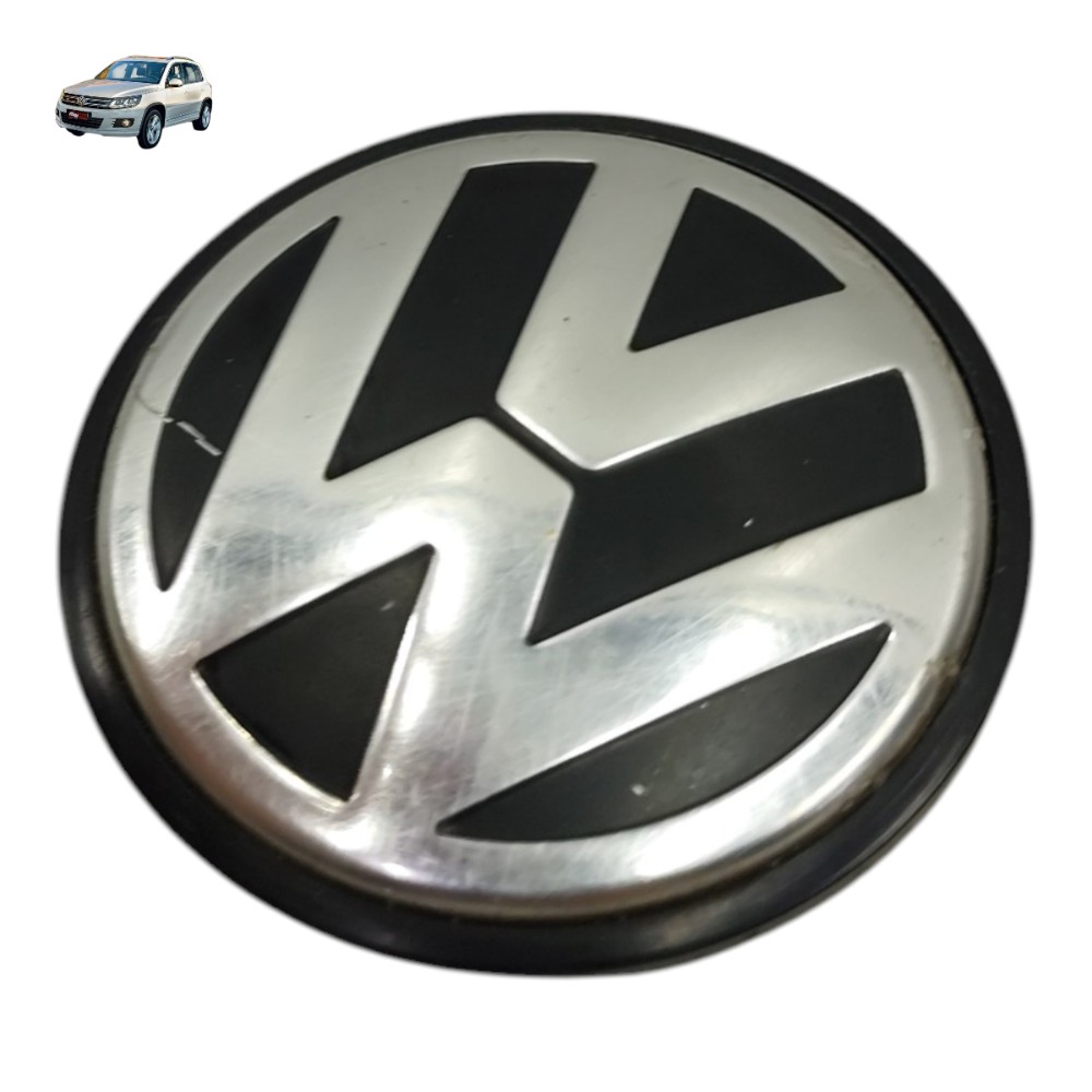 Calotinha Central Roda Vw Tiguan 2010 2011 2012 65mm Preto 1
