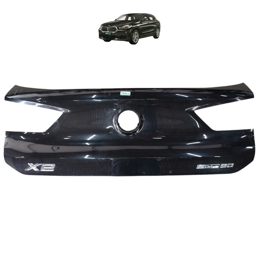 Aplique Moldura Tampa Traseira Bmw X2 F39 2018 2019 2020 21 Preto 1