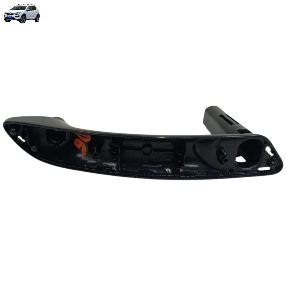 Puxador Interno Porta Dianteira Esquerda Renault Sandero 16 Preto Dianteira