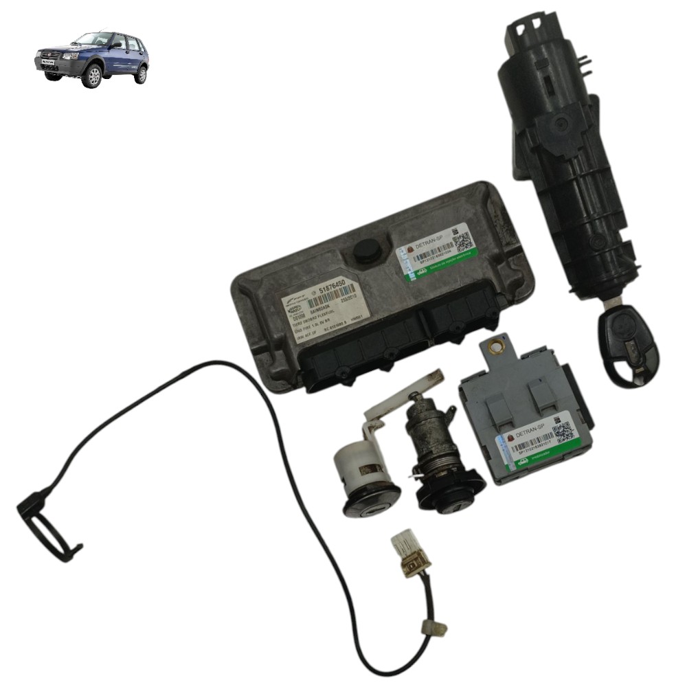 Kit Code Módulo Injeção Fiat Uno Mille 1.0 Flex 2011 2010 1
