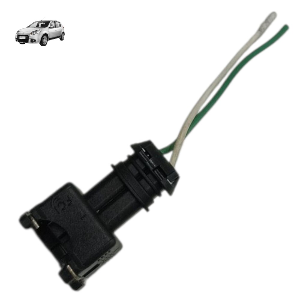 Plug conector bico injetor tbi Renault sandero 1.6 8v 2013