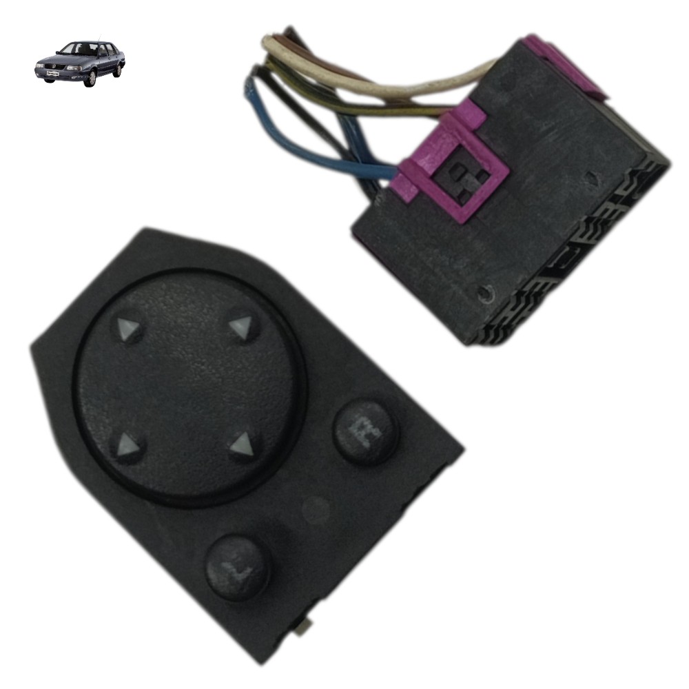 Botão comando ajuste retrovisor com plug vw Santana 2000 01 1