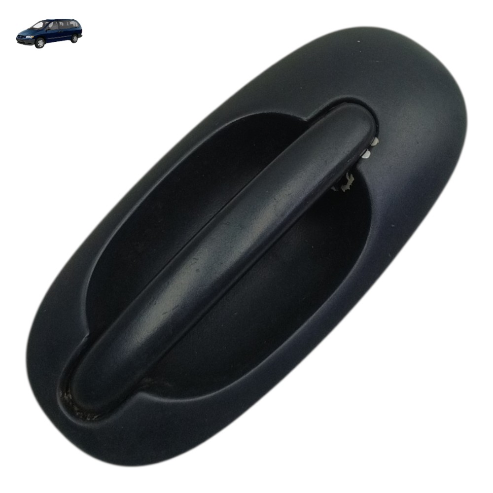 Maçaneta Externa Traseira Esquerda Chrysler Caravan 2000 99 Preto Traseira 1