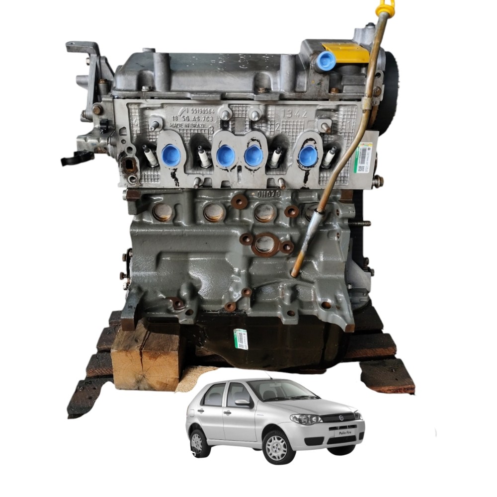 Motor parcial fiat palio uno siena 1.0 8v fire flex 66cv 07